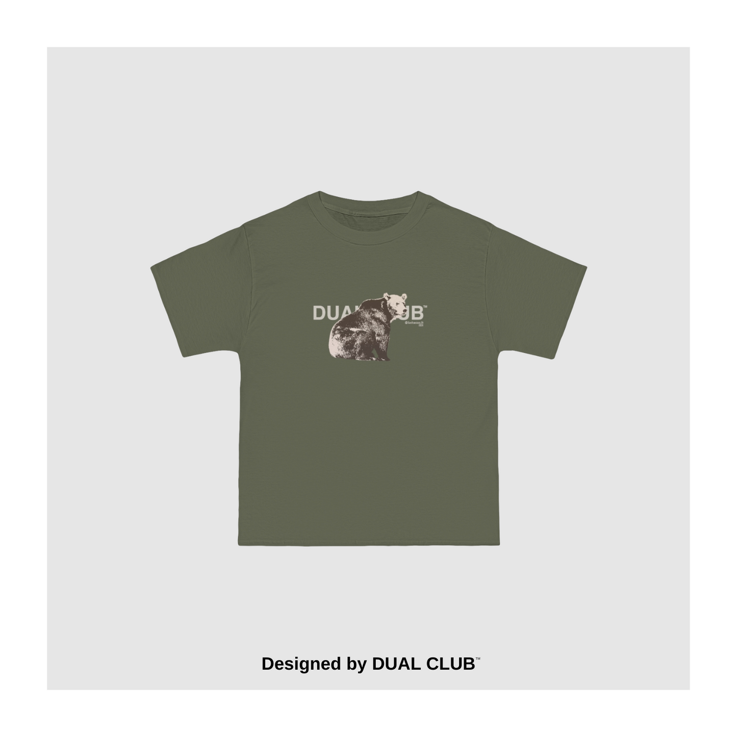 California Grizzly Tee in Olive